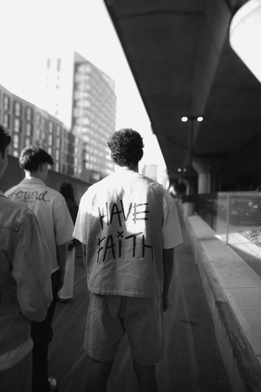 Minimal written design on vest or jacket